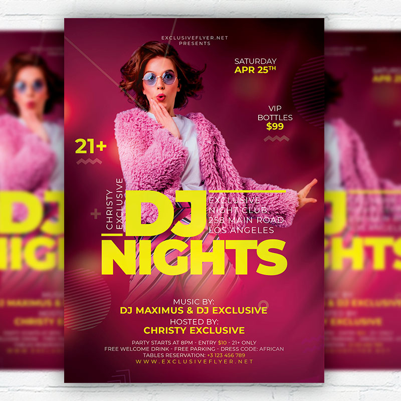 club_dj_night-flyer-template-1.jpg Club Dj Night PSD Template - Image 1