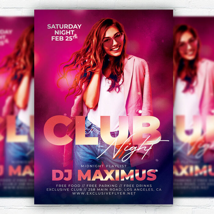 Club Night PSD Template - Image 1