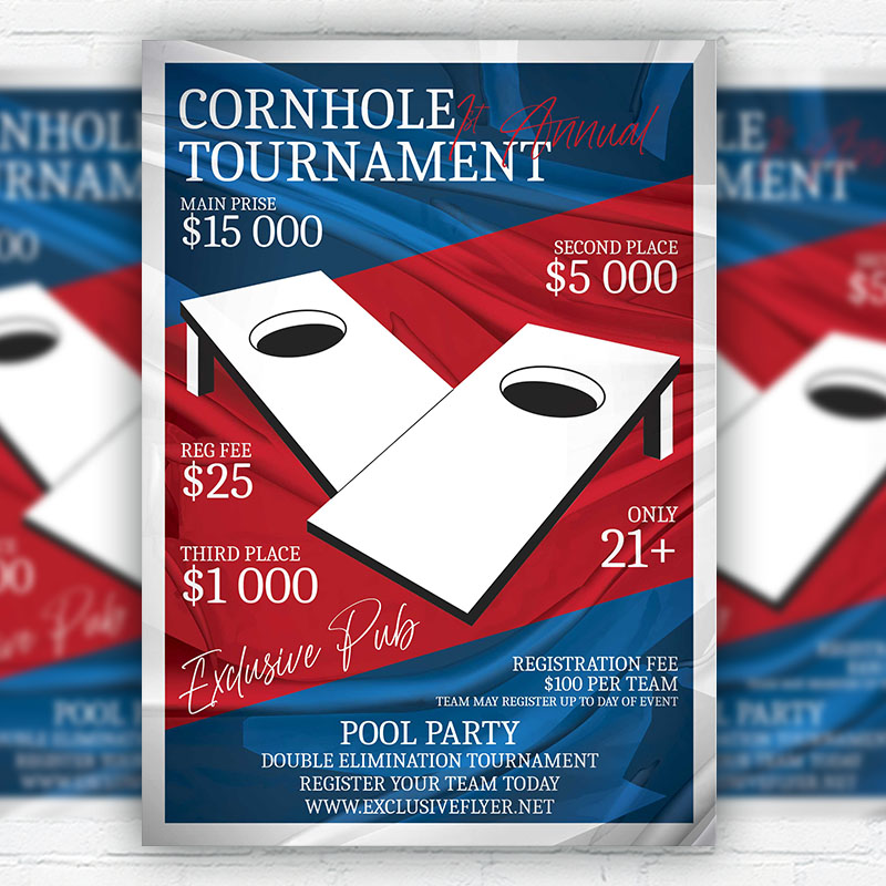 cornhole-premium-flyer-template-1 Cornhole PSD Template - Image 1