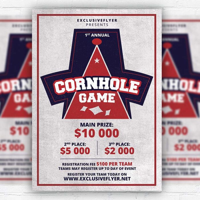 Cornhole Game PSD Template - Image 1