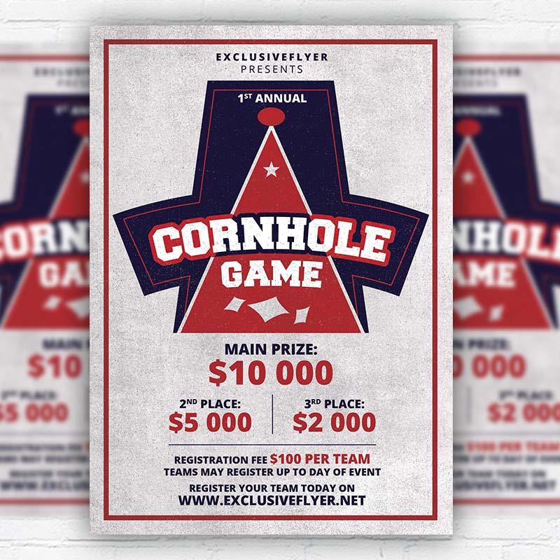 cornhole_game-flyer-template-1.jpg Cornhole Game PSD Template - Image 1