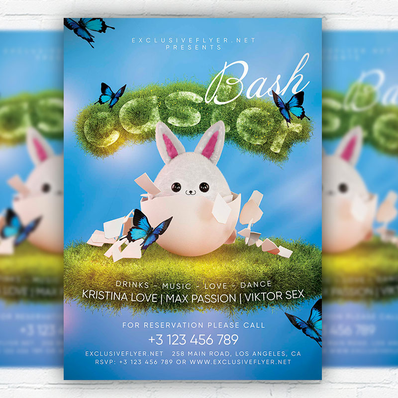 easter_bash-flyer-template-1.jpg Easter Bash PSD Template - Image 1