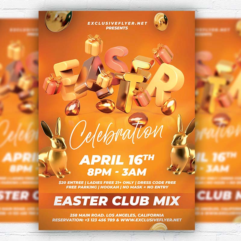 easter_celebration-flyer-template-1.jpg Easter Celebration PSD Template - Image 1