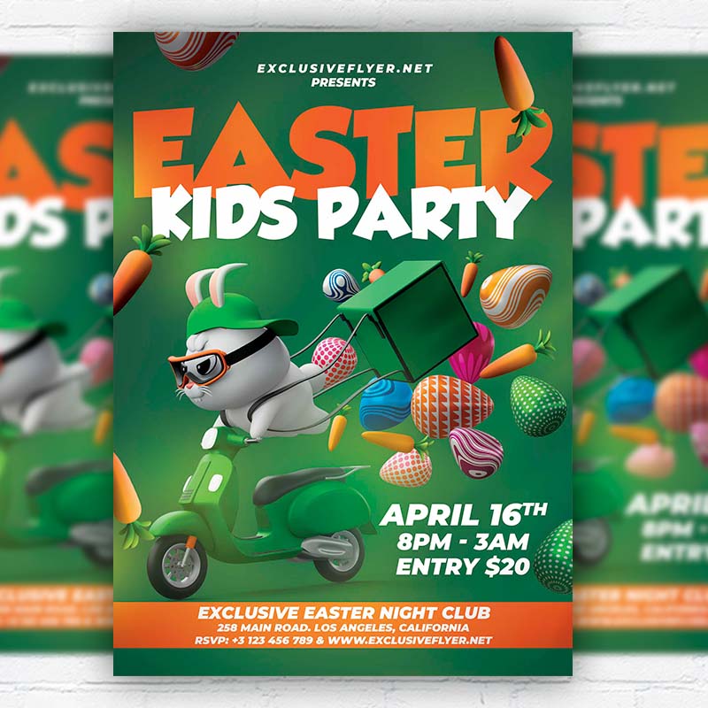 easter_kids_party-flyer-template-1.jpg Easter Kids Party PSD Template - Image 1