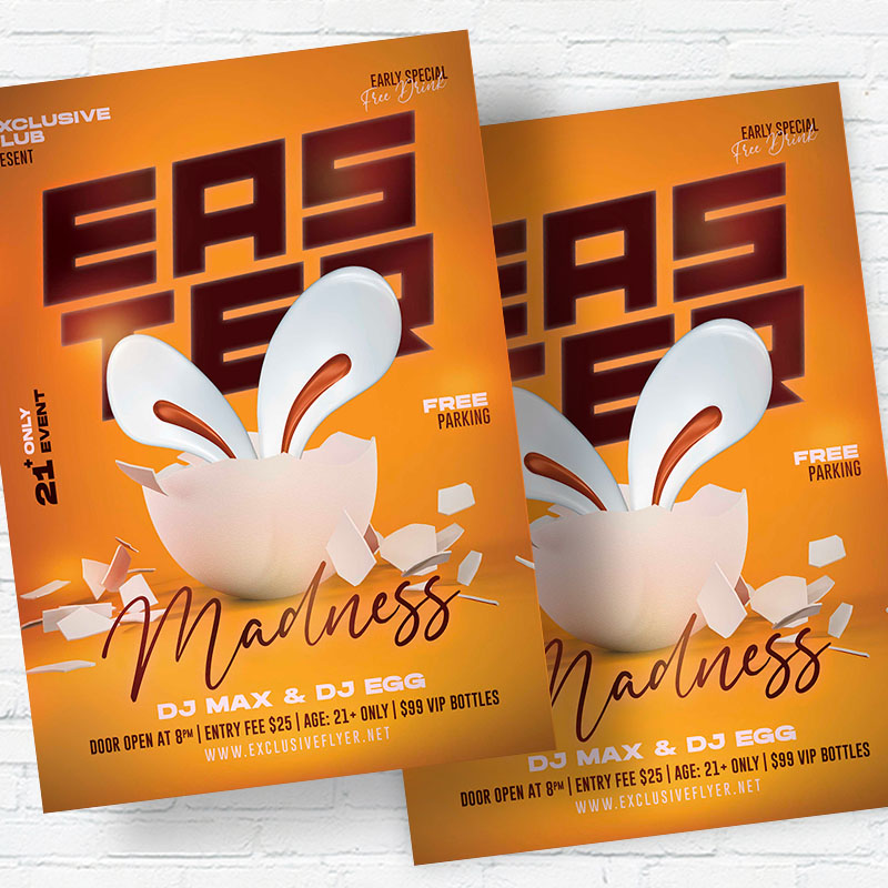 easter_madness-premium-flyer-template-2.jpg Easter Madness PSD Template - Image 2
