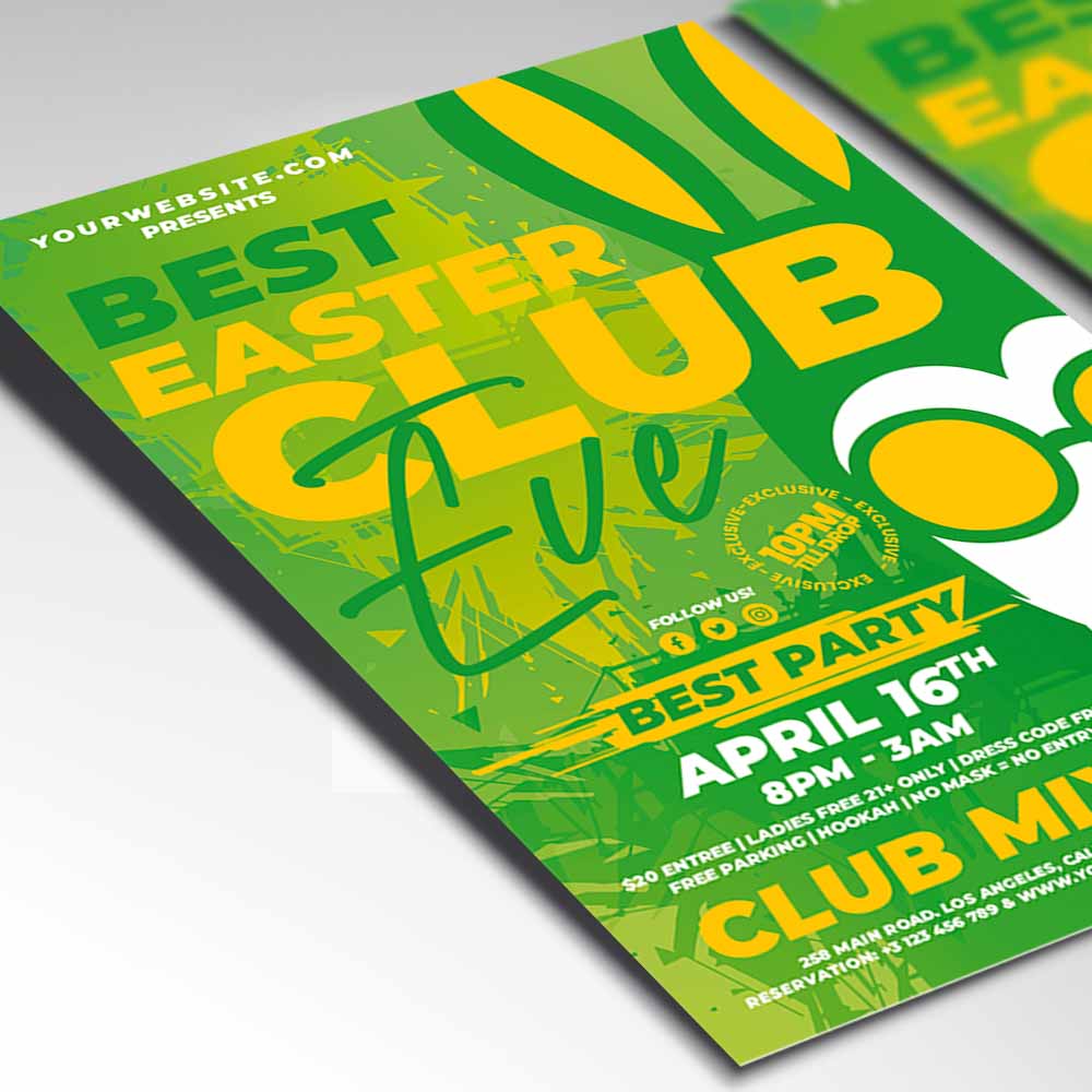 easter_spring_club_party_card_printable_template_2.jpg Easter Spring Club Party Card Printable Template - Image 2