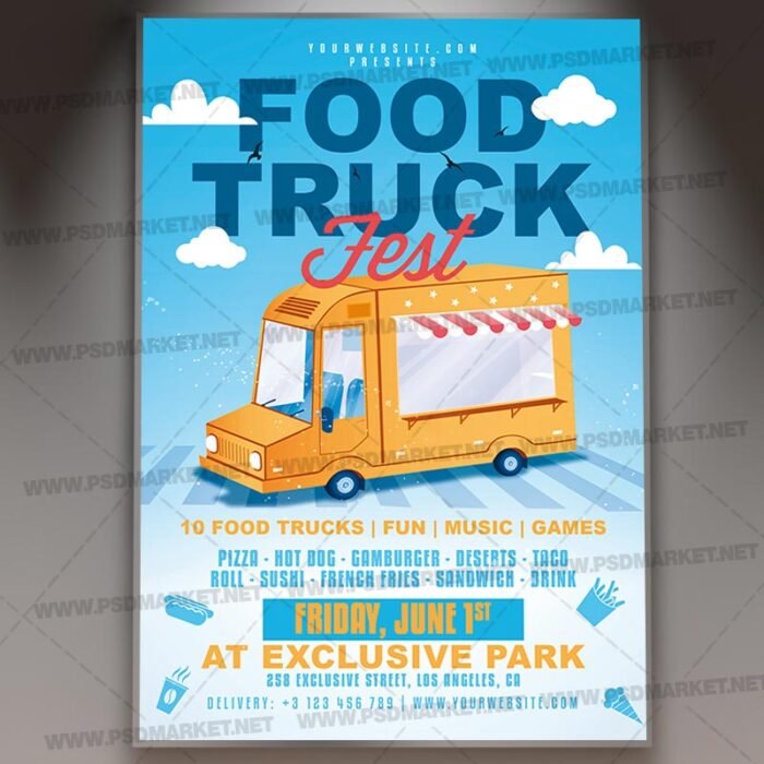 Download Tacos Truck Flyer PSD Template PSDmarket