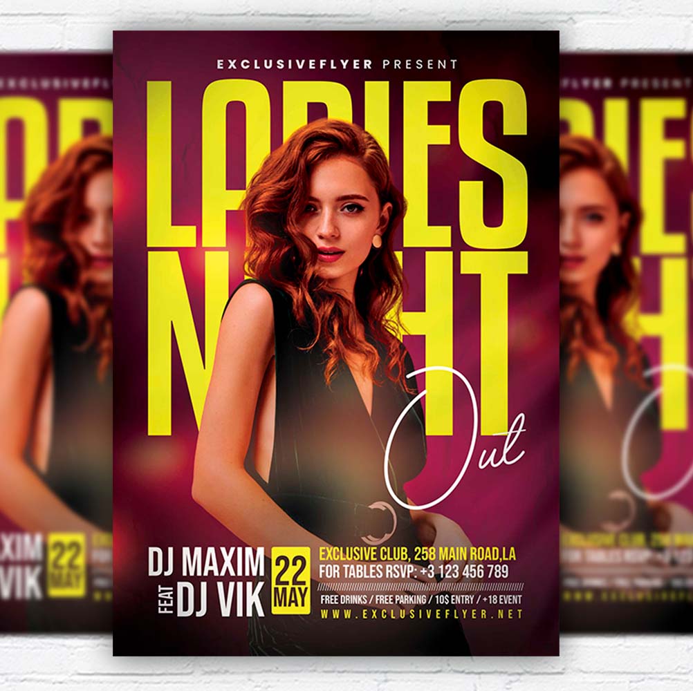 girls_night_out-flyer-template-1.jpg Girls Night Out PSD Template - Image 1