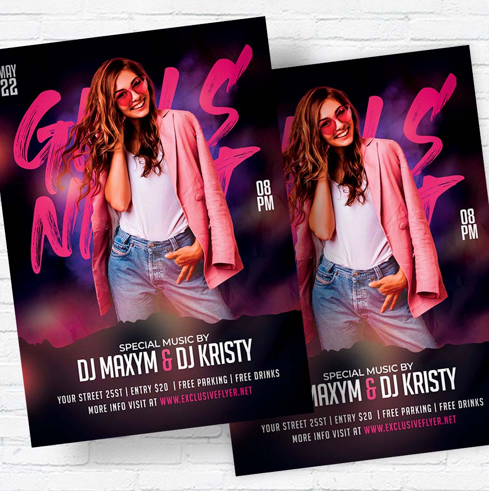 girls_night_party-flyer-template-2.jpg Girls Night Party PSD Template - Image 2