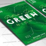 Green Night Party Card Printable Template - Image 2