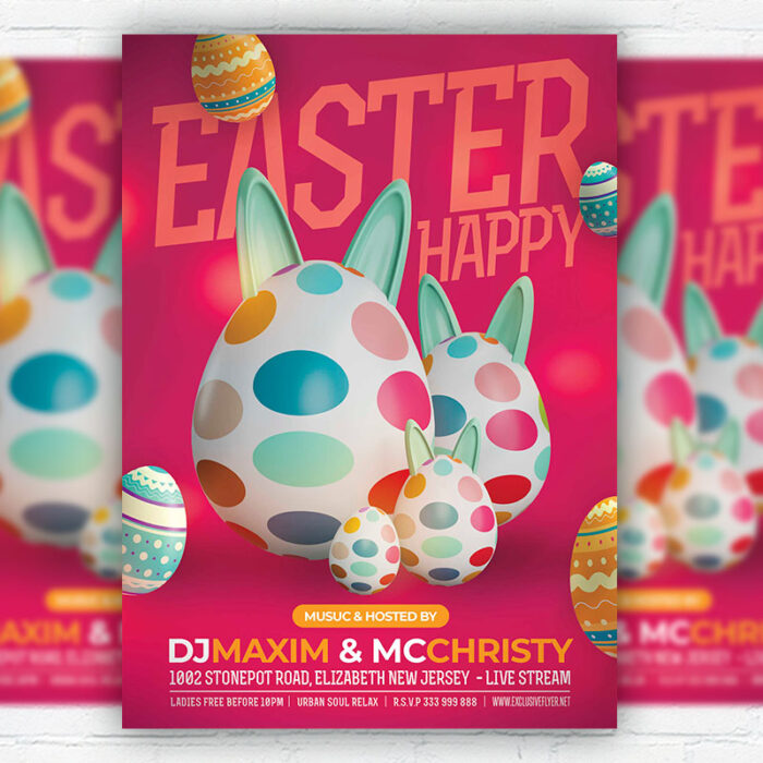 Happy Easter Celebration PSD Template - Image 1
