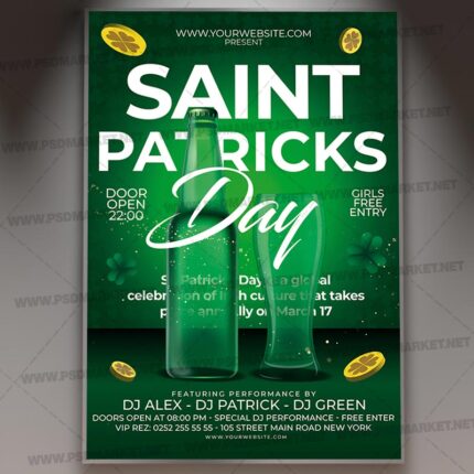 Download Happy Saint Patricks Day Card Printable Template 1