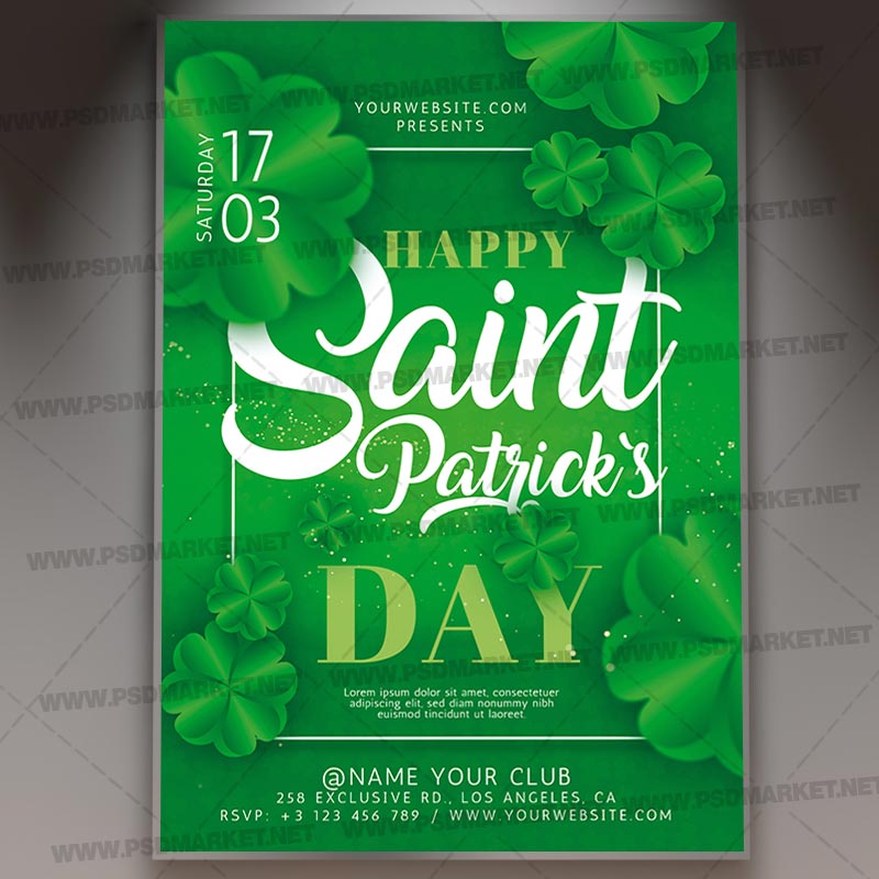 happy_saint_patricks_green_day_card_printable_template_1.jpg Happy Saint Patricks Green Day Card Printable Template - Image 1