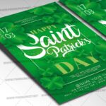 Happy Saint Patricks Green Day Card Printable Template - Image 2