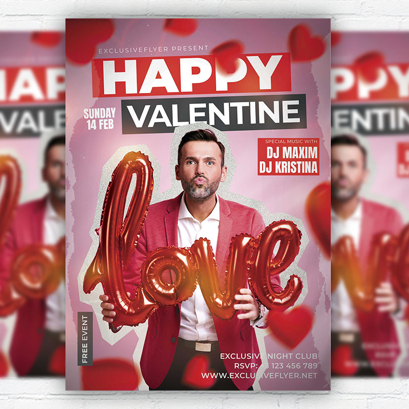 happy_valentine-premium-flyer-template-1.jpg Happy Valentine PSD Template - Image 1