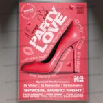 Love Party Music Card Printable Template