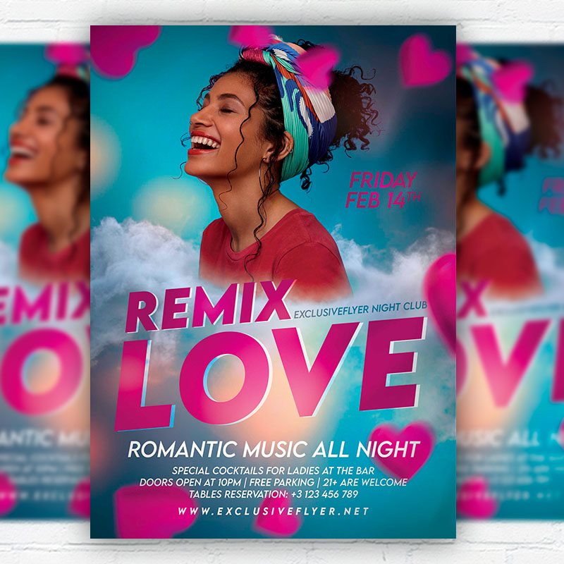 love_remix-premium-flyer-template-1.jpg Love Remix PSD Template - Image 1
