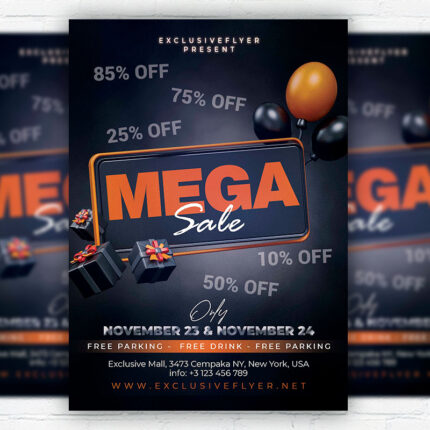 Mega Sale - Flyer PSD Template | ExclusiveFlyer
