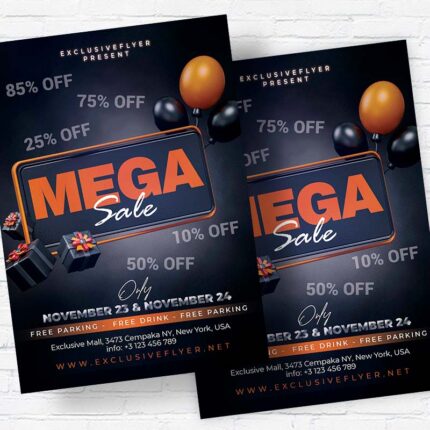 Mega Sale - Flyer PSD Template | ExclusiveFlyer