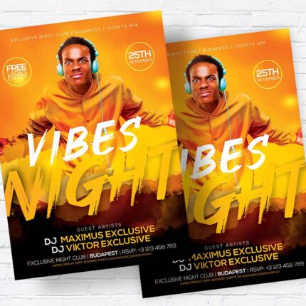 Night Vibes - Flyer PSD Template | ExclusiveFlyer