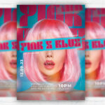 Pink & Blue Party PSD Template