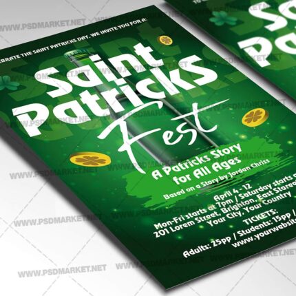 Download Saint Patricks Fest Card Printable Template 2