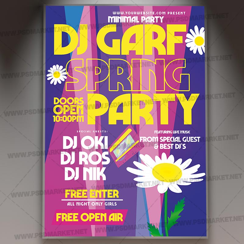 spring_dj_club_party_card_printable_template_1.jpg Download Spring Dj Club Party Card Printable Template 1