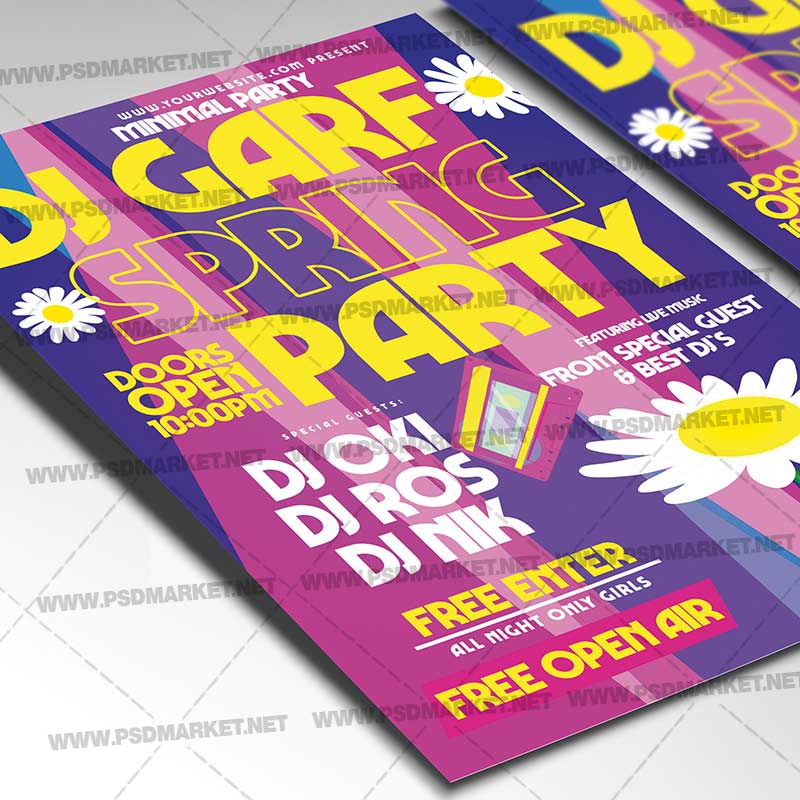 spring_dj_club_party_card_printable_template_2.jpg Download Spring Dj Club Party Card Printable Template 2