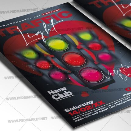 Download Traffic Light Valentines Day Card Printable Template 2