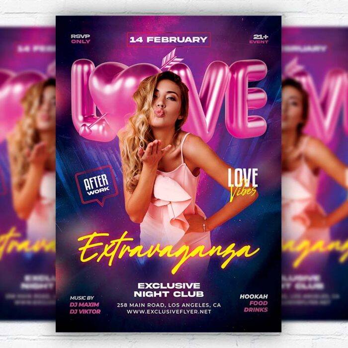 Valentine's Extravaganza PSD Template - Image 1