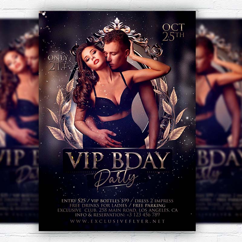 vip_birthday_night-premium-flyer-template-1.jpg VIP Birthday Night PSD Template - Image 1