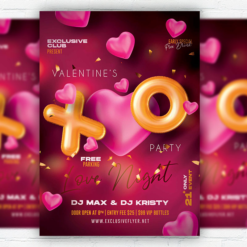 xo_xo_party-premium-flyer-template-1.jpg XO XO Party PSD Template - Image 1