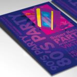 80s 90s Party Card Printable Template - Image 2
