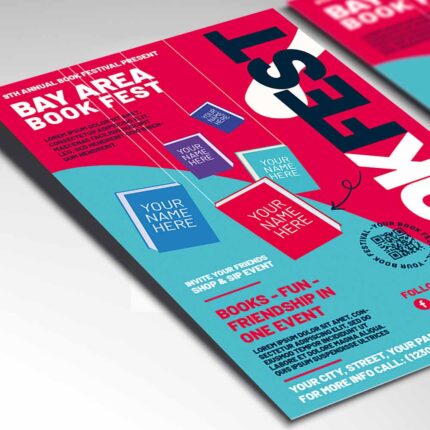 Download Book Festival Card Printable Template 2