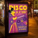 Download Disco 80s-90s Party Card Printable Template 3