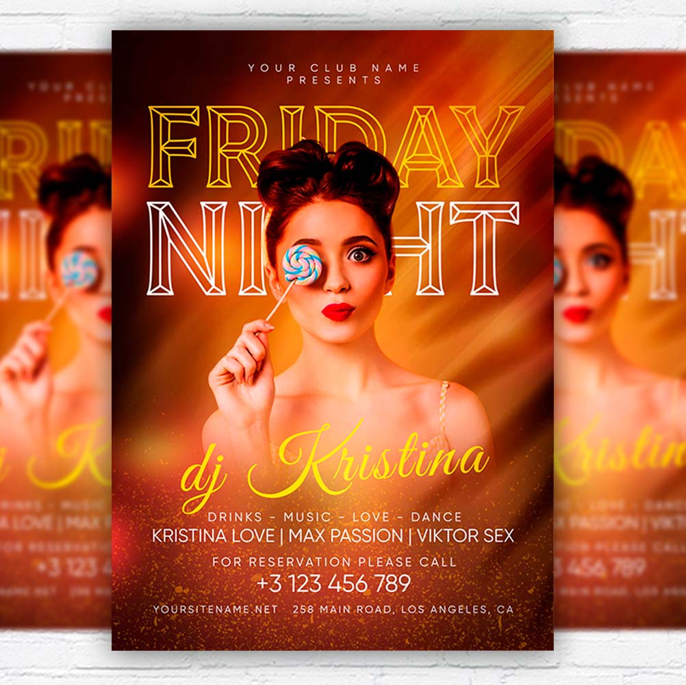 friday_night-flyer-template-1.jpg Friday Night PSD Template - Image 1