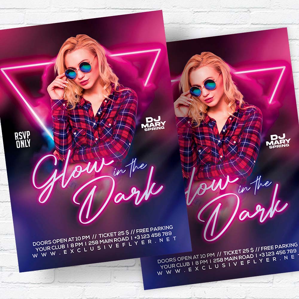 glow_in_the_dark-flyer-template-2.jpg Glow In The Dark PSD Template - Image 2