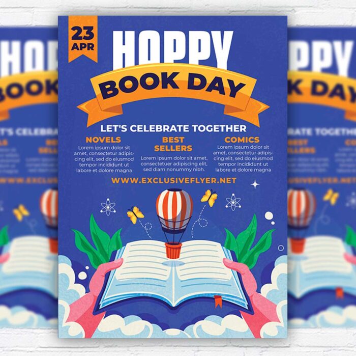 Happy Book Day PSD Template - Image 1