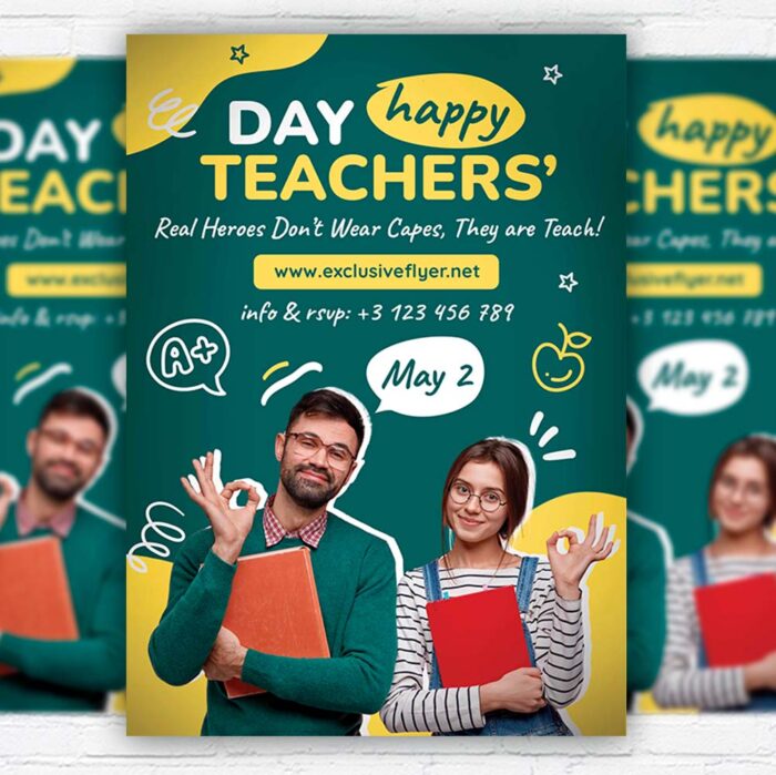 Happy Teachers' Day PSD Template - Image 1