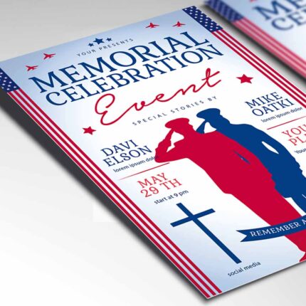 Download Memorial Celebration Event Card Printable Template 2