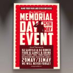 Download Memorial Day Event Card Printable Template 1