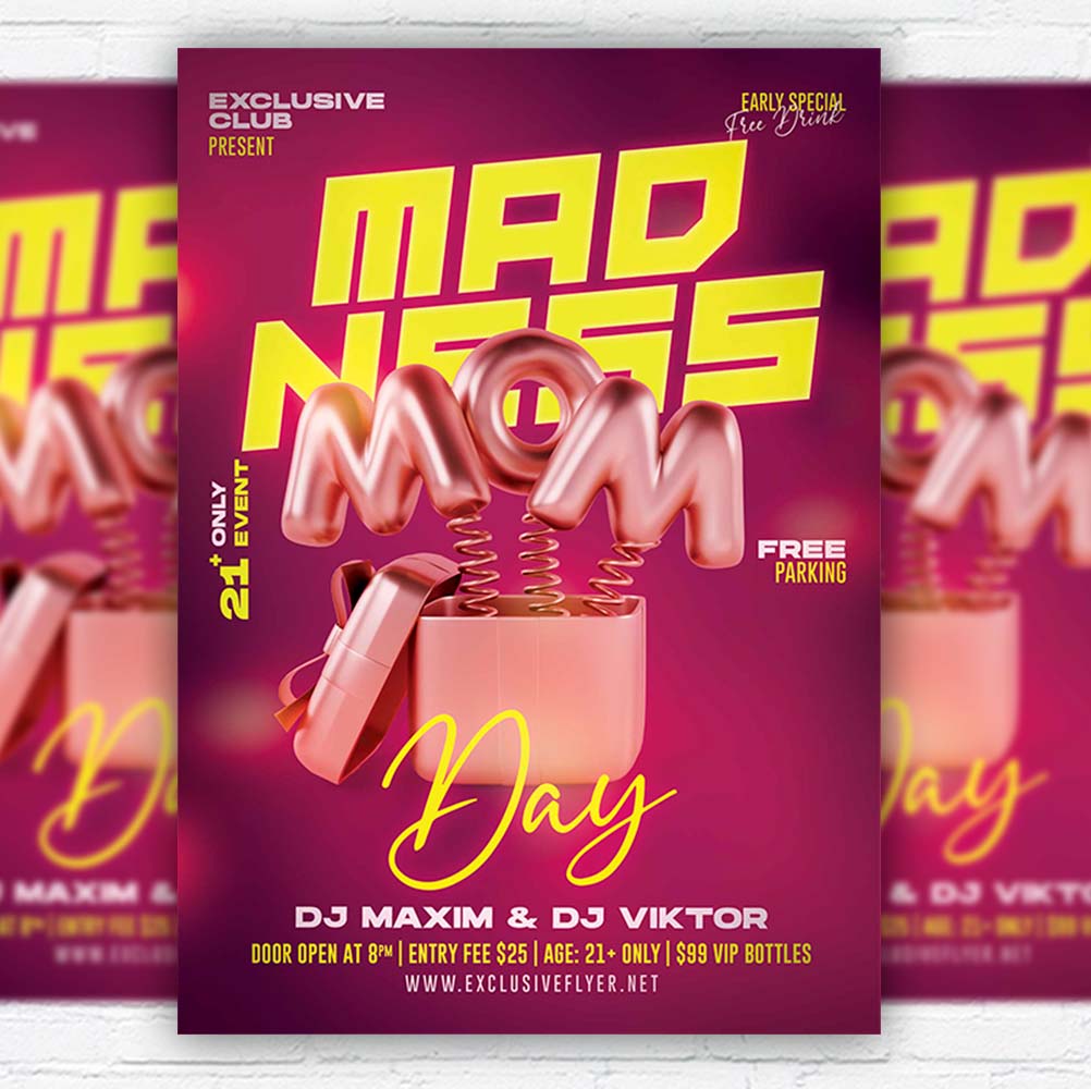 mom_day_madness-flyer-template-1.jpg Mom Day Madness PSD Template - Image 1