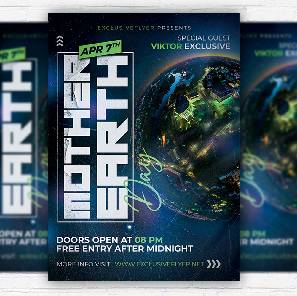 mother_earth_day-flyer-template-1.jpg Mother Earth Day PSD Template - Image 1