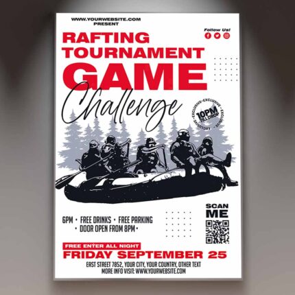 Download Rafting Tournament Card Printable Template 1