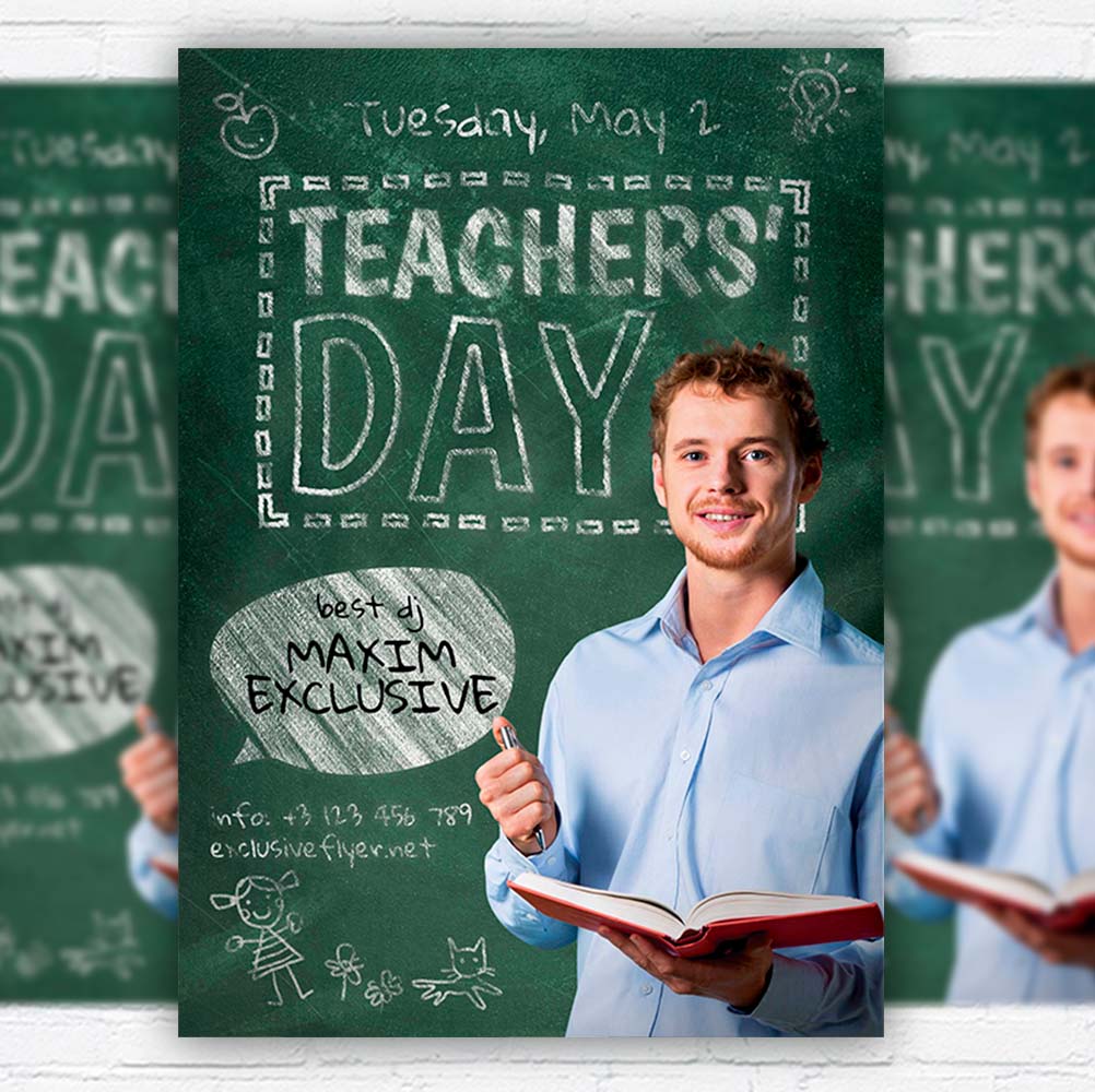 teachers_day-flyer-template-1-1.jpg Teachers' Day PSD Template - Image 1