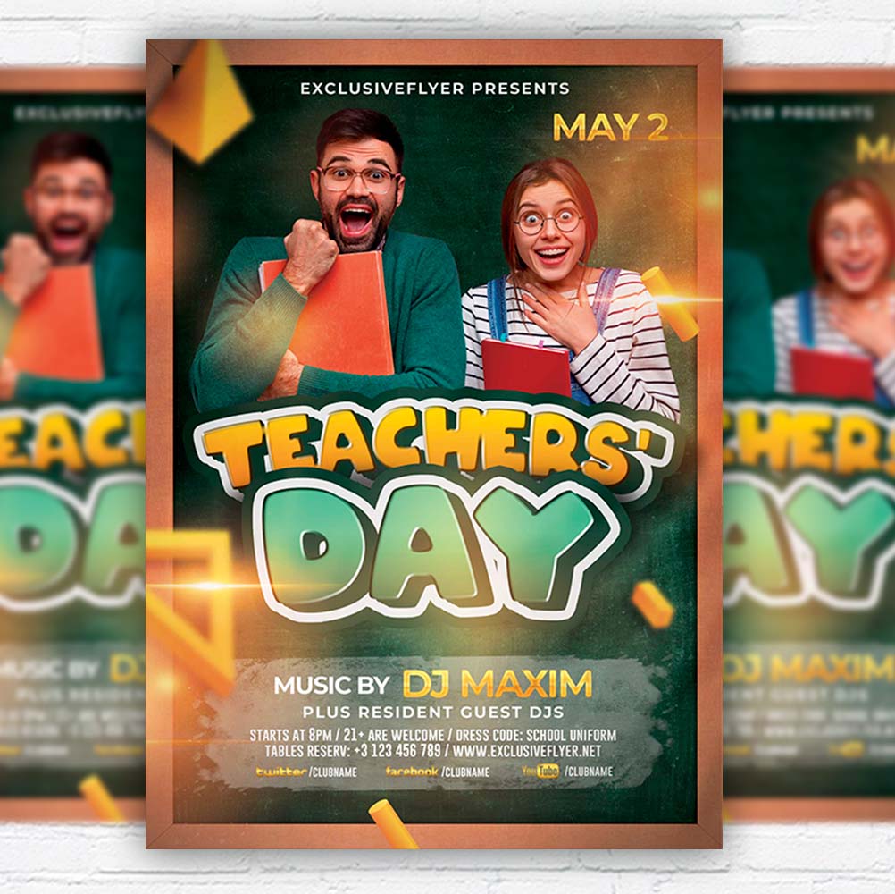 teachers_day_affair-flyer-template-1.jpg Teachers' Day Affair PSD Template - Image 1