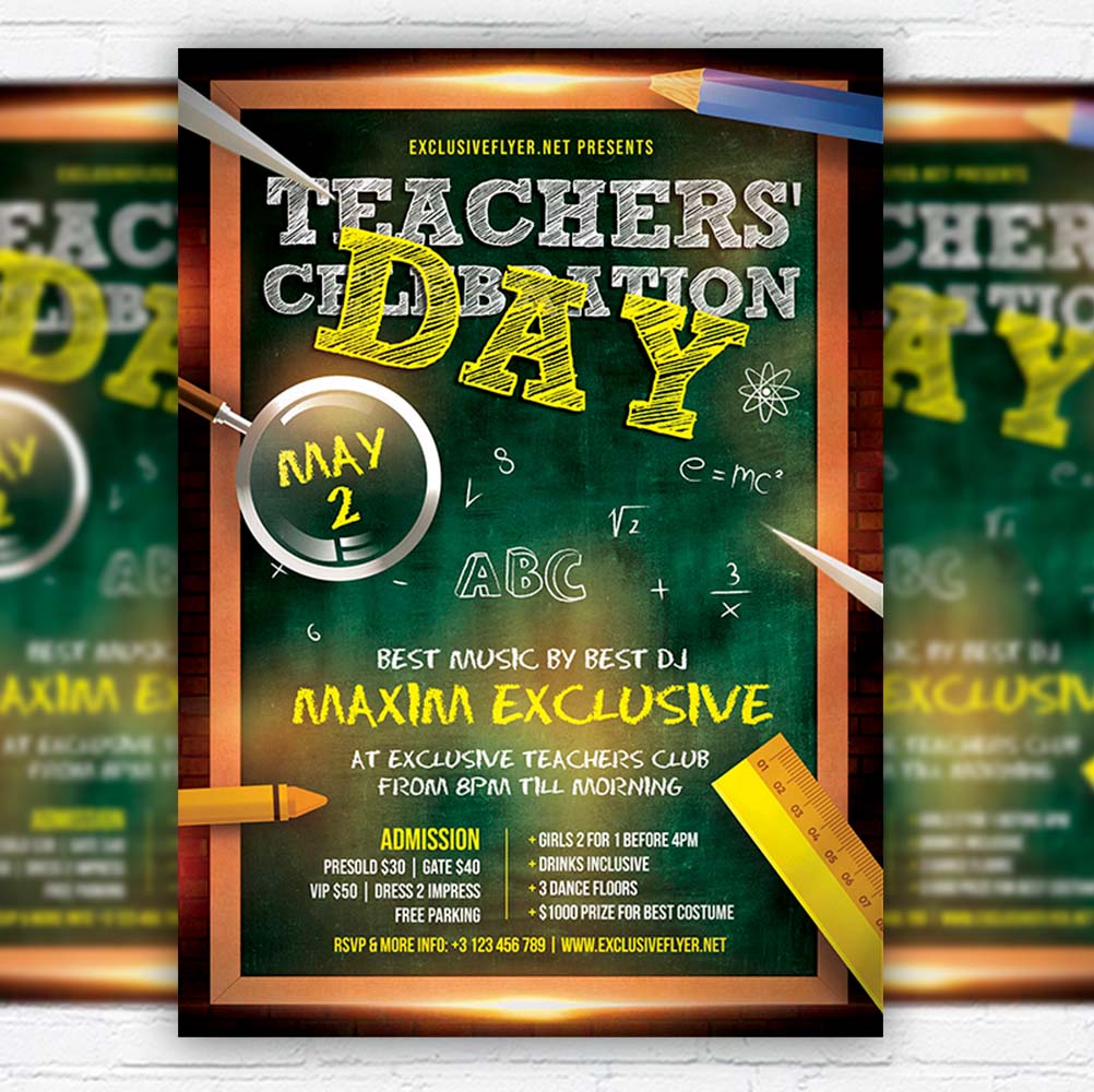 teachers_day_celebration-flyer-template-1.jpg Teachers' Day Celebration PSD Template - Image 1