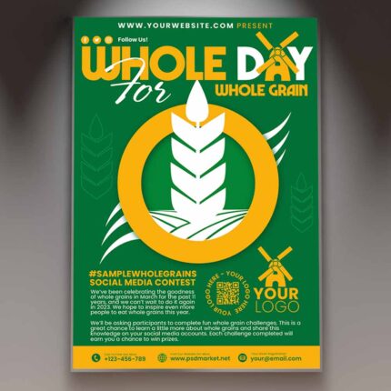 Download Whole Day For Whole Grain Card Printable Template 1