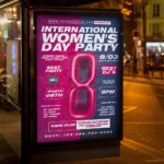 Download Womens Day Club Party Card Printable Template 3