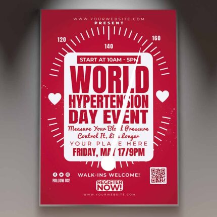 Download World Hypertension Day Card Printable Template 1